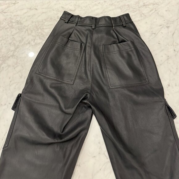 Zara Fake Leather Cargo Pants - Soft!! - Size XS - Picture 9 of 9